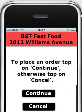 Self service mobile redirect ordering system